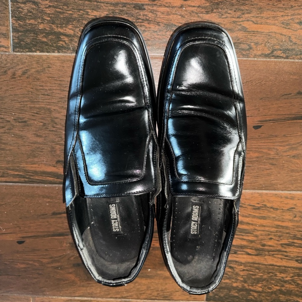Stacy Adams Black Leather Men's Loafers Size 13M
